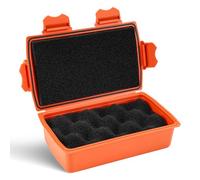 MecArmy B10 EDC Tool Box, Hard Tool Case with Foam to Protect EDC Gears, Small Waterproof Storage Case for Home Outdoors, Shockproof Organizer Box for Edc Items, Compact and Lightweight Design -Orange