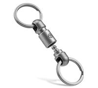 MecArmy CH24 Key Ring Detachable Connector - 360° Double-Ended Rotating Titanium Keychain with Quick Release, Key Organiser Keyring for Multi-Tools, Car, Backpacks, Carabiner, Camping & Travel