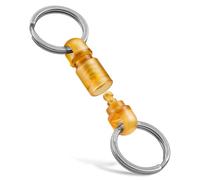 MecArmy CH24 Key Ring Detachable Connector - 360° Double-Ended Rotating Titanium Keychain with Quick Release, Key Organiser Keyring for Multi-Tools, Car, Backpacks, Carabiner, Camping & Travel