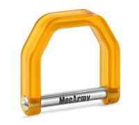 MecArmy CH2P D-Ring Keychain PEI U-Shaped Quick Release Key Clip, Titanium One-Piece with Tool-Free (Polyetherimide, M)