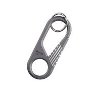 MecArmy CH6 Titanium Carabiner Keychain Clip, Quick Release Key Ring, Lightweight One-Piece Ti Alloy Hook, Durable Key Holder for Everyday Carry, Secure Keychain for Keys, Bag and Outdoor Use, Unisex