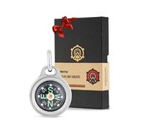 MecArmy Compass in Gift Box - Christmas Graduation Birthday Anniversary Wedding Thanksgiving Gifts with Necklace, EDC Titanium/Brass Compass,Precision Navigation, Glow in The Dark, IPX5 Waterproof