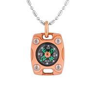 MecArmy Compass in Gift Box - Christmas Graduation Birthday Anniversary Wedding Thanksgiving Gifts with Necklace, EDC Titanium/Brass Compass,Precision Navigation, Glow in The Dark, IPX5 Waterproof