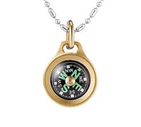 MecArmy Compass in Gift Box - Christmas Graduation Birthday Anniversary Wedding Thanksgiving Gifts with Necklace, EDC Titanium/Brass Compass,Precision Navigation, Glow in The Dark, IPX5 Waterproof