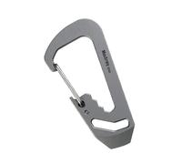 MecArmy EH3 Titanium/Copper Anti-Lost EDC Keychain Carabiner, Multitool Ultralight Carabiner Keychain + Pry Bar + 3 Sizes Hex Wrenches + Bottle Opener (Titanium)