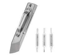 MecArmy RL4 Titanium Pry Bar Multitool, Pocket Screwdriver with 6 Interchangeable Bits, Hidden Storage, Everyday Carry Tool with Keychain Hole & Pocket Clip, Compact Multitool for Home and Outdoor Use
