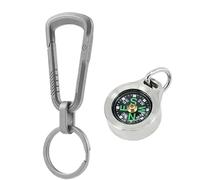 MecArmy Titanium EDC Keychain Carabiner & Glow-in-the-Dark Compass Gift Set - Quick Release Key Holder with Precision Pocket Compass, Waterproof, Necklace Included, Everyday Carry Accessories
