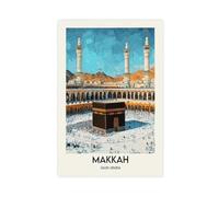 Mecca Canvas Poster Bedroom Decor Landscape Office Room Decor Gift 20x30inch(50x75cm)