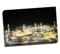 Mecca Kabba Hajj Muslim Mosque Islamic Canvas Art Print Poster 30"X 20" Inches