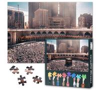 Mecca Mosque Puzzles for Adults 1000 Pieces, Mecca Saudi Arabia Jigsaw Puzzles, Adult Puzzle for Adults, Educational Fun Games or Toys for Elders Friends 20X27 INCH