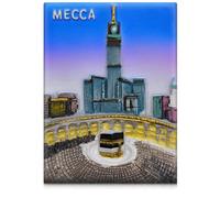 Mecca Saudi Arabia 3D Fridge Magnet - Souvenir Collectible Featuring Hajj Pilgrimage, Clock Tower & Masjid al-Haram - Travel Gift (7.2×5.2×1.7 cm) (Mecca)