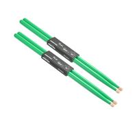 MECCANIXITY 2 Pair Maple Wood Drumstick Anti Slip Handle Grips 5A Green Classic Drum Stick Wood Tip for Drumming Musical Instrument Percussion