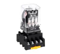 MECCANIXITY DPDT Electromagnetic Power Relay AC 380V Coil 10A 11pin MK2P-I Small Relay with Plug-in Terminal Socket Base 3NC 3NO JTX-3C