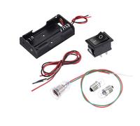 MECCANIXITY Electrical Circuit Experiment Set DIY Materials, 10Pcs 2.5V E10 Bulbs, 1Pcs AA Battery Case, 1Pcs Button Switch, 1Pcs Lamp Holder, 2Pcs Wires