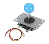 MECCANIXITY Octagonal Gate + Ball Top Game Joystick Classic with Harness Dust Cover Blue for Game 4 Way Adjustable
