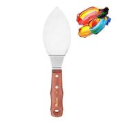 MECCANIXITY Pack of 1 Large Palette Knife No.14, 10.6" Long Palette Knives with Stainless Steel Flexible Spatula Pallet Knife and Wood Handle for Scraping, Mixing, Oil Acrylic Painting Canvas