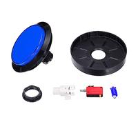 MECCANIXITY Starts Arcade Buttons ABS Micro Switch Flat Large Circle with Light for Video Games Parts DC 12V Blue