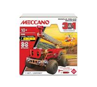 Meccano 3-in-1 Rescue Squad Construction Set Construction Toys STEM Learning Kids Activity Build Rescue Vehicle Fire Truck Boys Girls Gift Create Make Yourself