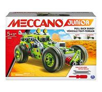 Meccano 6055133 Junior, 3-in-1 Deluxe Pull-Back Buggy STEAM Model Building Kit, for Kids Aged 5 and Up, Multicolour