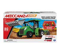 Meccano Junior, Front Loader Tractor with Moving Parts and Real Tools, Toy Model Building Kit, STEM Toys for Kids Aged 5 and up