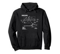 Meccano Model Tools Spanner Technical Drawing Retro Pullover Hoodie
