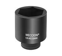 Meccion 1/2 Inch Drive Impact Socket 50mm Heavy Duty Cr-Mo 6 Point Deep Socket, 78mm Length