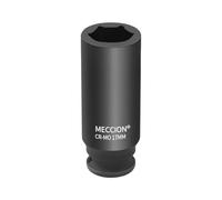 Meccion 3/8 Inch Drive Impact Socket 17mm Heavy Duty Cr-Mo 6 Point Deep Socket, 63mm Length