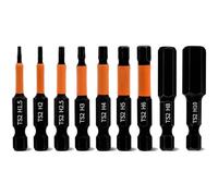 Meccion Allen Screwdriver Bit Set 9pcs 50mm Length Professional Hex Head Magnetic Impact Driver Bit H1.5 H2 H2.5 H3 H4 H5 H6 H8 H10-1/4" Hex Shank