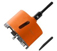 Meccion Diamond Core Drill Bit with Guide Bit and SDS Plus Adapter, Premium Diamond Hole Saw for Concrete Masonry Brick Wall Stone Granite (120mm)