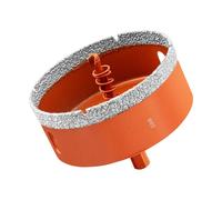 Meccion Diamond Hole Saw 85mm with Pilot Guide Bit, Professionals Brazed Diamond Drill Bit Hole Cutter for Tile, Porcelain, Glass, Ceramic, Marble