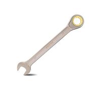 Meccion Fixed Head Ratchet Spanner 13mm Professional Chrome Vanadium Steel Forged Combination Wrench - Black Nickle Plated