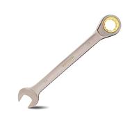 Meccion Fixed Head Ratchet Spanner 24mm Professional Chrome Vanadium Steel Forged Combination Wrench - Black Nickle Plated