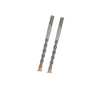 Meccion SDS Plus Hammer Drill Bits 10mm x 160mm x 2pcs, Professional Tungsten Cross Tip Rotary Impact Drill bit for Masonry, Brick, Concrete-10mm x 160mm x 2