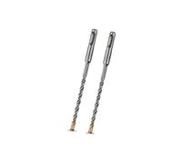 Meccion SDS Plus Hammer Drill Bits 6mm x 160mm x 2pcs, Professional Tungsten Cross Tip Rotary Impact Drill bit for Masonry, Brick, Concrete-6mm x 160mm x 2