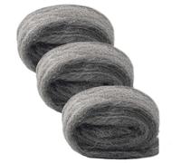 Meccion Steel Wire Wool 0000 Ultra Fine 3 Pack Wire Wool for Cleaning, Polishing & Surface Preparation of Wood and Metal - 2.5m/Roll