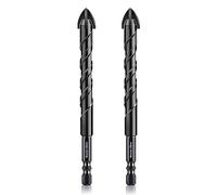 Meccion Tile Drill Bit 16mm x 2Pcs Professional Cross Tungsten Carbide Tip Drill Bits for Tile, Brick, Glass, Porcelain, Plastic, Wood, Cement