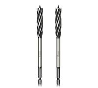 Meccion Wood Drill Bit 13mm x 165mm x 2pcs Professional Self Feed Speed Auger Woodworking Hole Drill Bit with 1/4 Inch Hex Shank