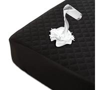 Mecerock Mattress Protector, Quilted Fitted Style, Queen, Waterproof, 18 Inches Deep Pocket, Washable, Black