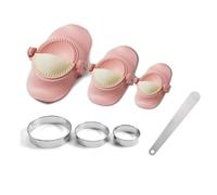 Mecerypt 1 Set Dumpling Set and Empanadas Press Maker Set Household Dumpling Mould Dumpling Mould, Pink