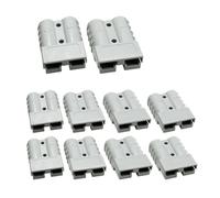 Mecerypt 10PCS Style Plug Connector 120A with Handle Forklift Battery Charging Quick Connectors Kit Easy Install Gray