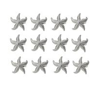 Mecerypt Starfish Napkin Rings 12 Silver Nautical Summer Wedding Beach Table Decor Easy To Replace