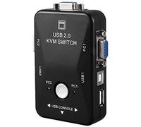 Mecerypt Usb 2.0 Kvm Switch 2 Port Usb Switcher 1920 * 1440 Vga Svga Switch Splitter Box For Computer Sharing Monitor Keyboard