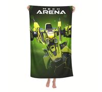 MECH ARENA Sci-Fi Style Quick-Dry Microfiber Beach Towel - Vibrant Robot Design, Ultra-Absorbent & Lightweight, Perfect for Swimming, Gym, Yoga, Travel, Pink, Beach Acces