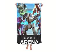Mech Arena Team Beach Towel - Vibrant Mech & Team Design, Quick-Dry Microfiber, Lightweight & Absorbent, Perfect for Swimming, Gym, Yoga, and Travel, Beach Towel