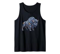 Mech Bison Robotic Animal Cyber Creature Design Tank Top
