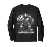 Mech Gorilla Shirt Power Engineered Design Cyborg Animal Long Sleeve T-Shirt