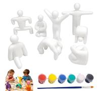 Mecha Chameleon Figures, 8 Paintable Mecca Chameleon Character, Mecha Chameleons 3D Printed Figures, Multi Poses Unpainted 3D Mecha Chameleons Blank DIY Human Figures for DIY Art and Family Games