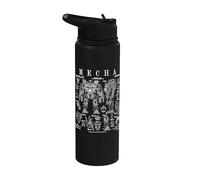 Mecha Mech Robot Vintage Patent Funny Science Fiction Stainless Steel Insulated Water Bottle
