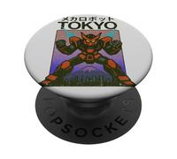 Mecha Robot Powering Up Boys Vintage Japanese Poster Tokyo PopSockets Adhesive PopGrip