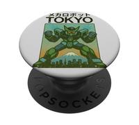 Mecha Robot Powering Up Boys Vintage Japanese Poster Tokyo PopSockets Adhesive PopGrip